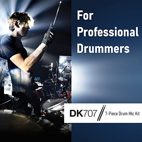 Drum Microphone Kit with Premium XLR Cables - Bundle