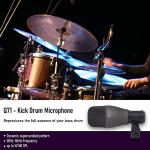 Drum Microphone Kit with Premium XLR Cables - Bundle