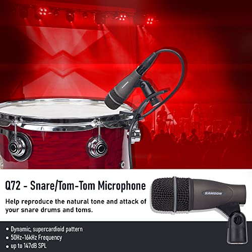 Drum Microphone Kit with Premium XLR Cables - Bundle