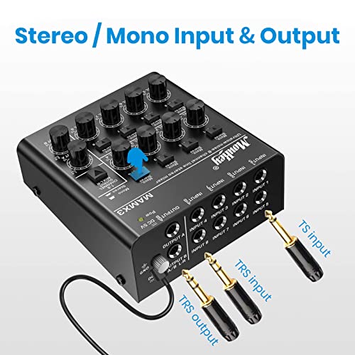 Moukey 8-Stereo Line Mixer for Small Clubs/Bars