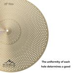 EASTROCK Drum Cymbal Set 5-Piece, Golden Finish