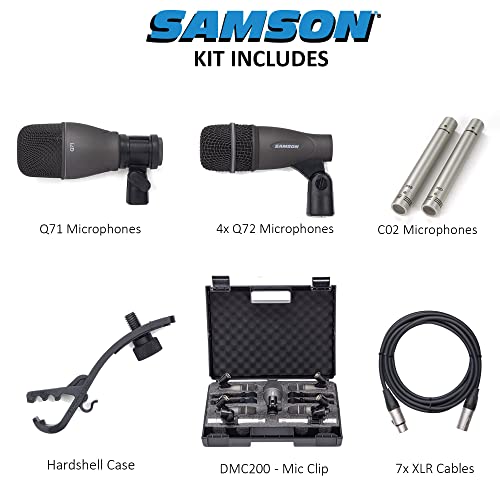 Drum Microphone Kit with Premium XLR Cables - Bundle