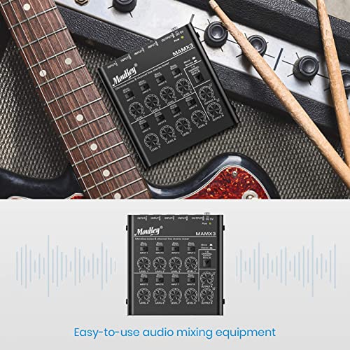 Moukey 8-Stereo Line Mixer for Small Clubs/Bars