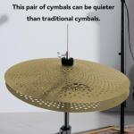 EASTROCK Drum Cymbal Set 5-Piece, Golden Finish