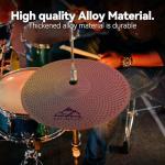 EASTROCK Drum Cymbal Set 5-Piece, Golden Finish