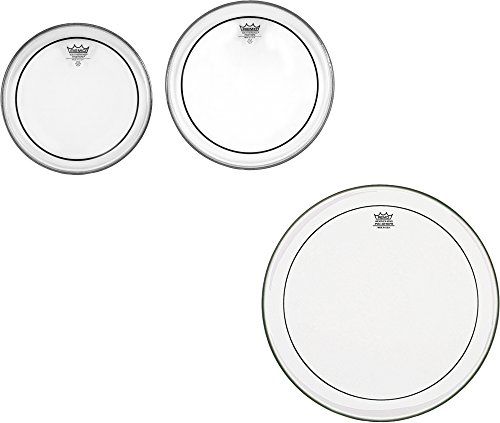 Remo PP-1470-PS Pinstripe Clear Tom Drumhead Pack - 10", 12" & 16"