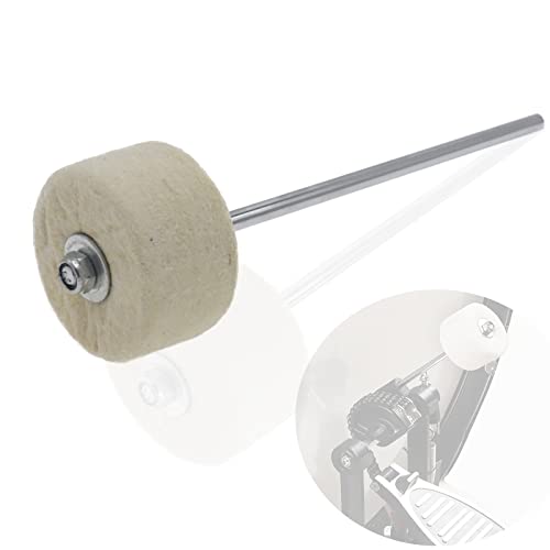 Cheerock Bass Drum Pedal Beater, Premium Felt Head Bass Drum Mallet, 1pcs Bass Drum Beater with Stainless Steel Body, Percussion Instrument Accessories Parts