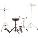 Ludwig Backbeat Complete 5-Piece Drum Set w/Hardware, Cymbals Wine Red Sparkle