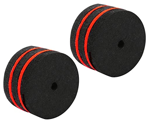 Jiayouy Drum Beater Felt Pads Kick Drum Foot Pedal Beater Hammer Head Percussion Instrument Accessory Part Pack of 2 (Black)