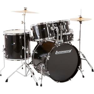 Ludwig Backbeat 5-Piece Drum Set - Black Sparkle