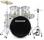 Ludwig Accent Drum Set with 22" Bass & Wuhan Cymbals - Silver Sparkle