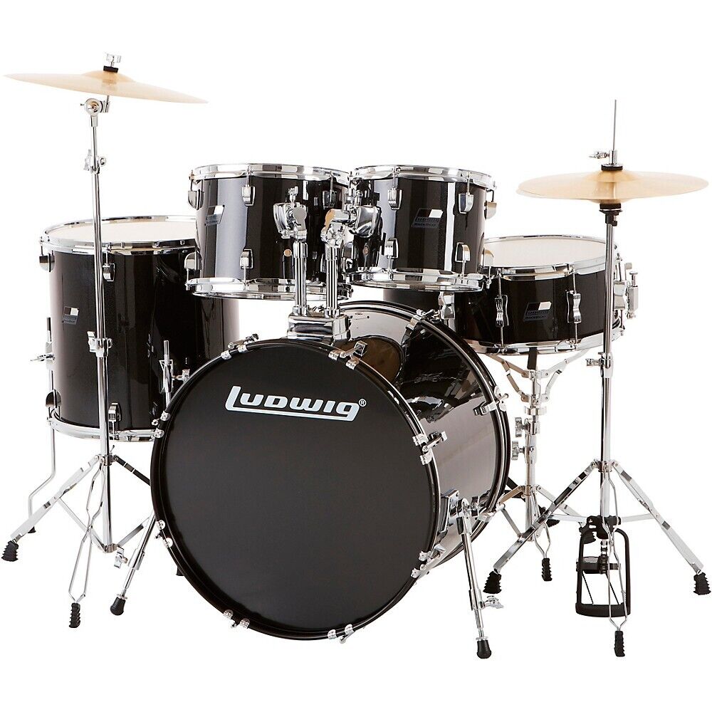 Ludwig Backbeat 5-Piece Drum Set - Black Sparkle