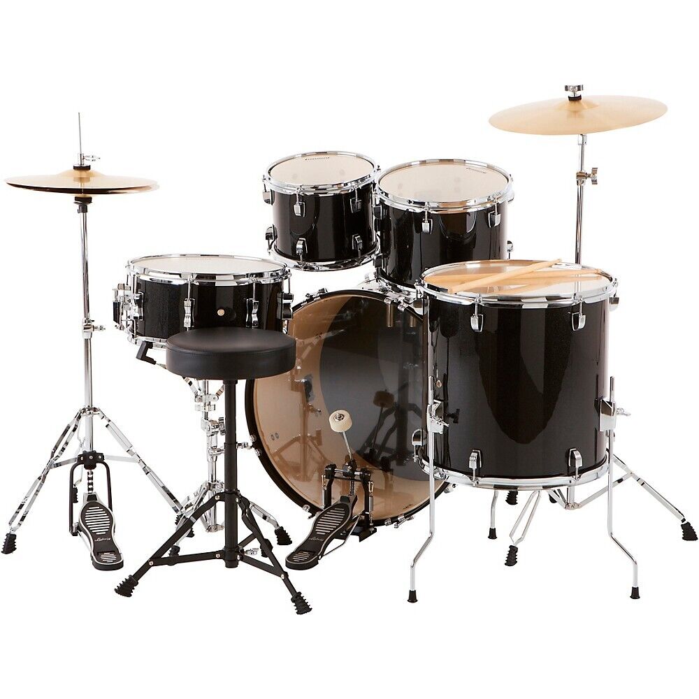 Ludwig Backbeat 5-Piece Drum Set - Black Sparkle