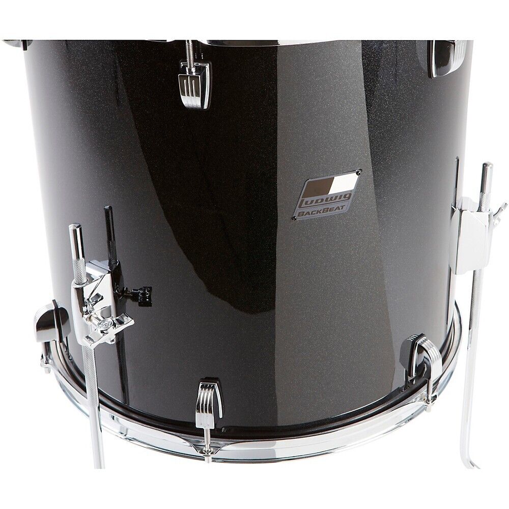 Ludwig Backbeat 5-Piece Drum Set - Black Sparkle