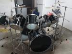 Complete drum sets with cymbals available
