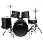Full-Size 5-Piece Pro Drum Set with Remo Heads