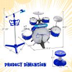 Jazz Drum Set for Toddler Kids with Keyboard