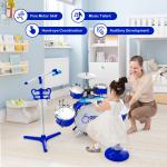 Jazz Drum Set for Toddler Kids with Keyboard