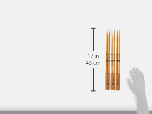 LA Specials Drum Sticks - 7A Drumsticks - Drum Sticks Set for Acoustic Drums or Electronic Drums - Oval Nylon Tip - Hickory Drumsticks - Consistent Weight and Pitch - 3 Pairs