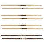 Promark Drum Sticks - 5A Drumsticks - Rebound - Made from Hickory Wood - Drum Accessories - Acorn Tip Drum Sticks -3 Pairs of Rebound 5A + 1 Pair of FireGrain 5A
