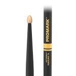Promark ActiveGrip Drum Sticks - Rebound 7A Drumsticks - For Secure, Comfortable Grip - Gets Tackier As Your Hands Sweat - Hickory Wood - Acorn Tip, Black, One Pair