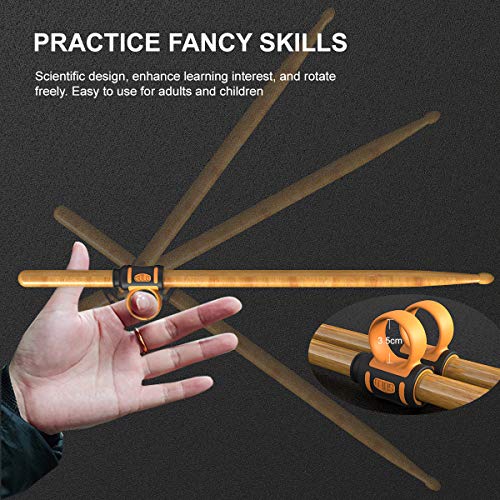 Drumsticks Grips with Drum mutes, Drumsticks Accessories for 5A drum sticks, Easy Stick Twirl, Grip or Control Clips, Good for Beginner Drummer, AUPHY