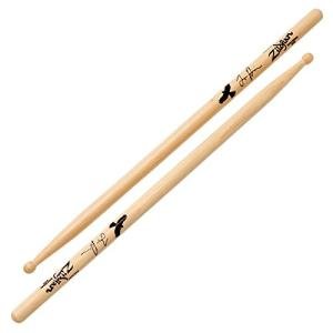 Designed by the drummer of Foo Fighters, Taylor Hawkins, this signature stick is similar to a 5B, but features a large, round tip for full tones and great projection. The stick is well-balanced and versatile making it excellent for rock music.