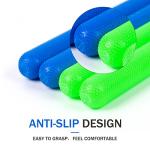 2 Pairs 5A Drumsticks for Adults Kids Nylon Personalized Drum Sticks Light Durable Musical Instrument Percussion Accessories (Blue and Green)