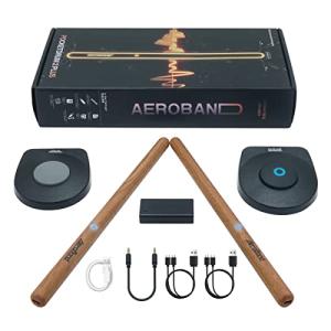 AeroBand PocketDrum 2 Plus Electric Air Drum Set Air Drum Sticks, Air Drum with Drumsticks, Pedals, Bluetooth and 8 Sounds, USB MIDI Function, Electronic Drum Set for Adults, Kids, Professionals, Gift