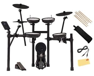 Roland V-Drums TD-07KV Electronic Drum Set Bundle with Drumstick Bag, 3.5mm Audio Cable, 3 Pairs of Drumsticks, and Austin Bazaar Polishing Cloth