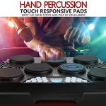 Pyle Portable Bluetooth Tabletop Drumming Machine