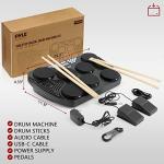 Pyle Portable Bluetooth Tabletop Drumming Machine
