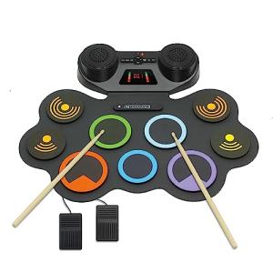 Croove Electronic Drum for kids | 9 Drum Pads & 2 Pedals | Rechargeable Drums for kids | Headphone Jack Makes It A Great Drum Set For Kids | Great beginner drum set