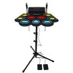 Electronic Drum Set with Light-Up Sticks and Stand