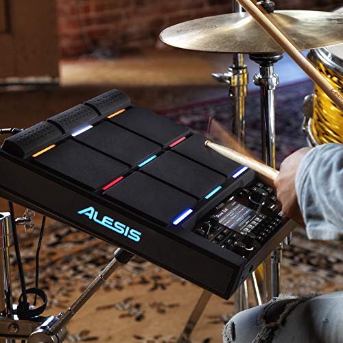 Alesis Strike Multipad - 9-Pad Percussion Instrument with Sampler, Looper, 2 Ins and Outs, Soundcard, Sample Loading via USB Thumb Drives and 4.3-Inch Display