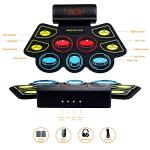 Electronic Drum Set with Light-Up Sticks and Stand