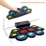 Electronic Drum Set with Light-Up Sticks and Stand