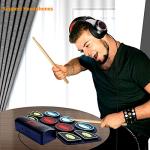 Electronic Drum Set with Light-Up Sticks and Stand