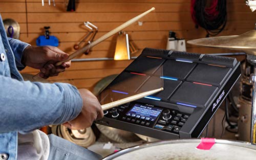 Alesis Strike Multipad - 9-Pad Percussion Instrument with Sampler, Looper, 2 Ins and Outs, Soundcard, Sample Loading via USB Thumb Drives and 4.3-Inch Display