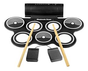 Pyle MIDI Roll Up Drum Kit with Pads & Pedals