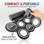 Pyle MIDI Roll Up Drum Kit with Pads & Pedals