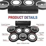 Pyle MIDI Roll Up Drum Kit with Pads & Pedals