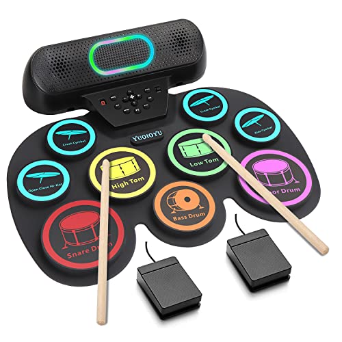 Electric Drum Kit 9-pad Portable MIDI Electronic Drum Kit With