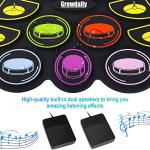 Electric Drum Set for Kids with Lights and Stand