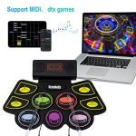 Electric Drum Set for Kids with Lights and Stand