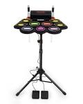 Electric Drum Set for Kids with Lights and Stand