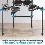 Pyle Portable Electric Drum Set with Mesh Pads