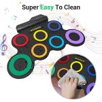 ROCKSOCKI 7-Pad Roll-Up Electronic Drum Set