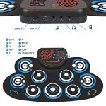 Kids Foldable Electronic Drum Set with Speakers