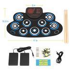 Kids Foldable Electronic Drum Set with Speakers